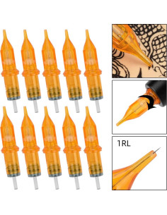 Agujas de Cartucho para Tatuaje ATOMUS 10pcs 1RL 3RL 5RL 7RL 9RL 2