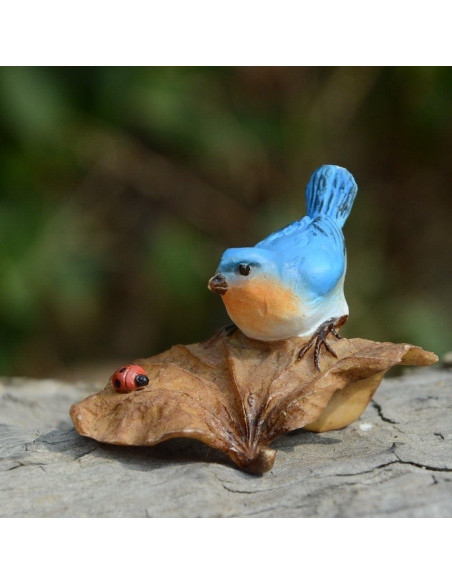 Estatua de Jardín de Hadas Top Collection Pájaro Azul 4.45cm