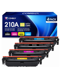Cartuchos de Tóner 210A COMBUY Paquete de 4 Alto Rendimiento