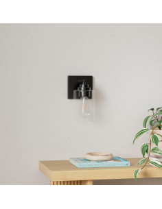 Juego de 2 Apliques de Pared Modernos VerRon Negro Mate 2