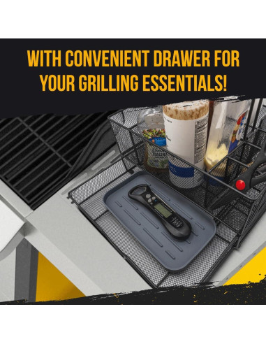 Caddy de Parrilla Plegable Castra Outfitters 34x24 cm Negro
