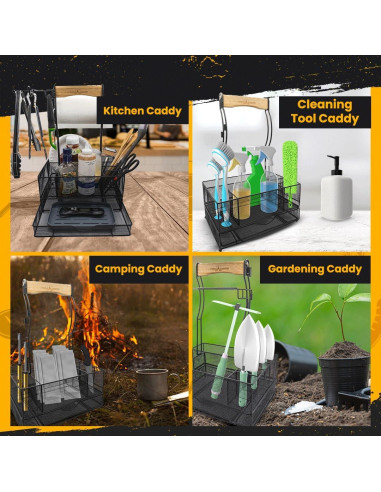 Caddy de Parrilla Plegable Castra Outfitters 34x24 cm Negro