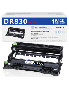 Unidad de Tambor DR830 Negro OBUWEU Alto Rendimiento 16000 Páginas
