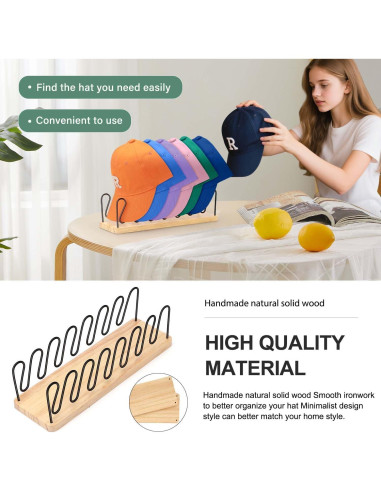 Organizador de Sombreros BINSUNS para 7 Gorras de Béisbol