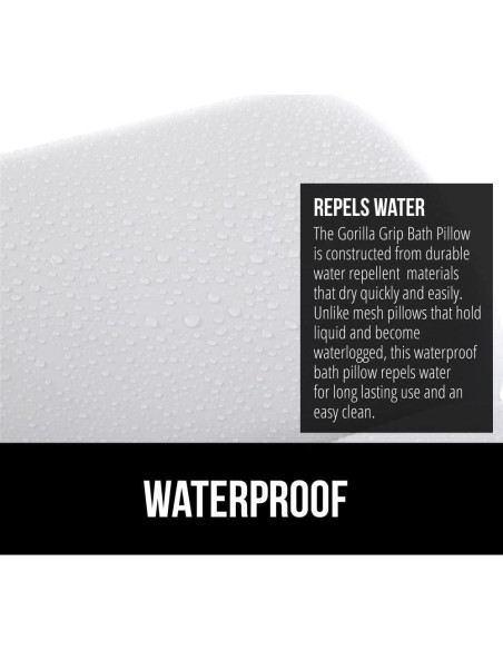 Almohada de Baño GORILLA GRIP con Ventosas y Espuma 5cm