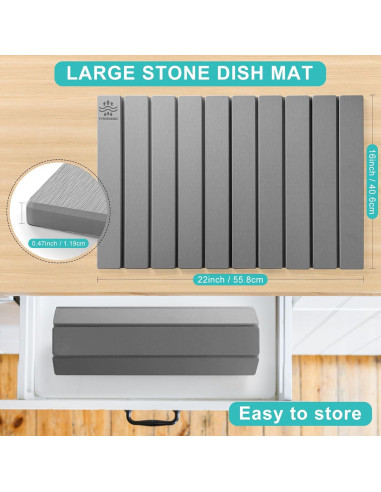 Alfombrilla de Secado Plegable FYRVEXENZI 61x41 cm Ecológica