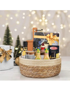 Juego de 3 Cestas Redondas de Mimbre Unistyle Beige 2