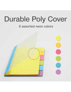 Notas Adhesivas Divisorias Redi-Tag, 60 Pestañas Neón 10x15 cm 2