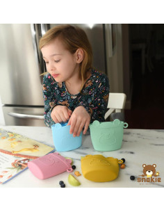 Bolsa de Snack de Silicona Snakie Azul Bebé 100% Reutilizable 2