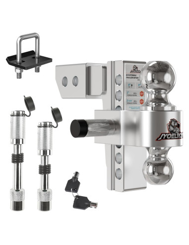 Enganche de Remolque Ajustable Jyoelron 2" y 2.5" 6" 12,500 LBS