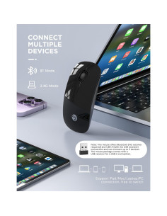 Ratón Inalámbrico Bluetooth RAPIQUE R306 - 1600 DPI, Silencioso 2