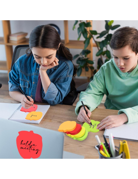 Notas Adhesivas en Forma de Manzana Kolldenn 48 Hojas Multicolor