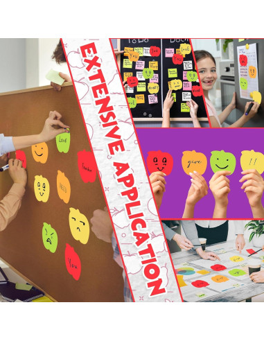 Notas Adhesivas en Forma de Manzana Kolldenn 48 Hojas Multicolor