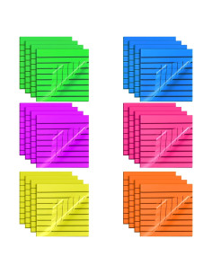 Notas Adhesivas Transparentes Yinder 24 Hojas 7.6x7.6cm Colores Brillantes