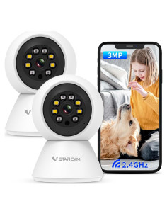 Cámara de Seguridad WiFi VSTARCAM 3MP para Mascotas 2pk