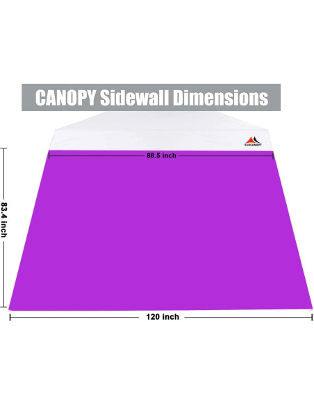 Pared Lateral ScoCanopy para Carpa Inclinada 3 Piezas 225x305 cm