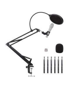 Soporte de Micrófono Ajustable Amazon Basics con Filtro Antipop 35.56 cm