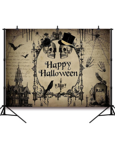 Fondo de Foto Halloween DULUDA 2.13x1.83m Esqueleto Bailando