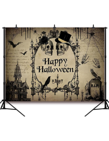 Fondo de Foto Halloween DULUDA 2.13x1.83m Esqueleto Bailando