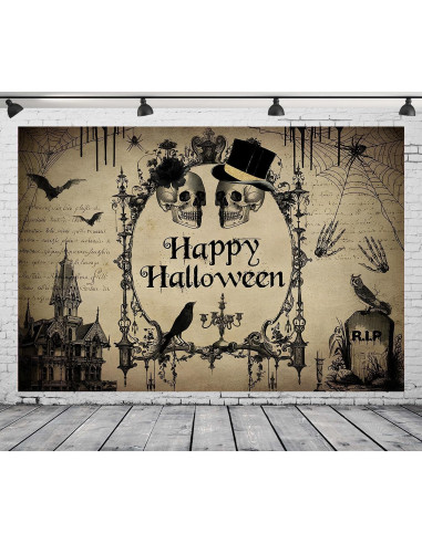 Fondo de Foto Halloween DULUDA 2.13x1.83m Esqueleto Bailando