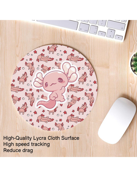 Alfombrilla de Ratón Rosa Axolote NaZaUK 22x22 cm Antideslizante Alfombrilla de Ratón Rosa Axolote NaZaUK 22x22 cm Antideslizante