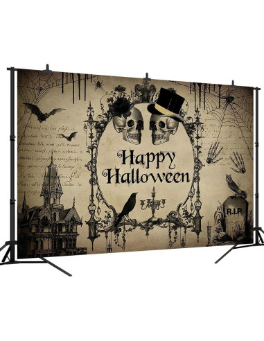 Fondo de Foto Halloween DULUDA 2.13x1.83m Esqueleto Bailando