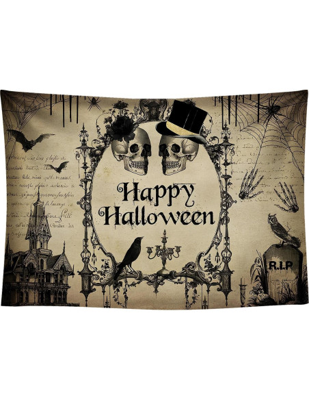 Fondo de Foto Halloween DULUDA 2.13x1.83m Esqueleto Bailando