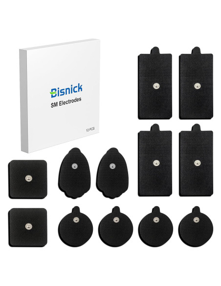 PADS de Reemplazo TENS Bisnick - 12 Electrodos Reutilizables