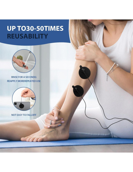 PADS de Reemplazo TENS Bisnick - 12 Electrodos Reutilizables