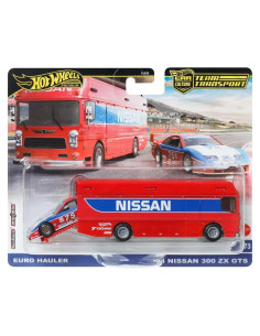 Transporte Euro Hauler Hot Wheels con Nissan 300ZX GTS 1:64