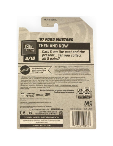 Hot Wheels Ford Mustang 2007 Escala 1:64 Azul Verde