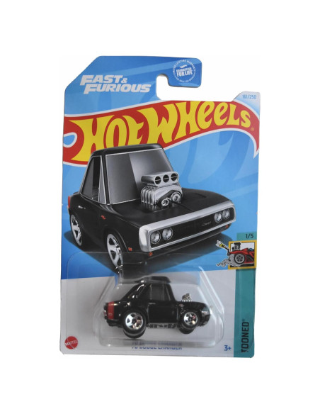 Hot Wheels Dodge Charger 1970 Tooned 1:64 Metal Negro