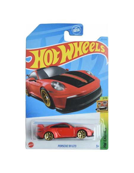 Hot Wheels Porsche 911 GT3 Escala 1:64 Rojo