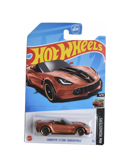 Hot Wheels Corvette C7 Z06 Convertible Escala 1:64 Naranja