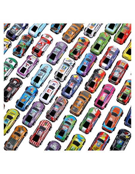 Coches de Juguete Vinsot 60 Piezas Retroceso Coloridos