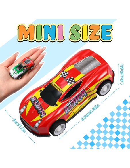 Coches de Juguete Vinsot 60 Piezas Retroceso Coloridos