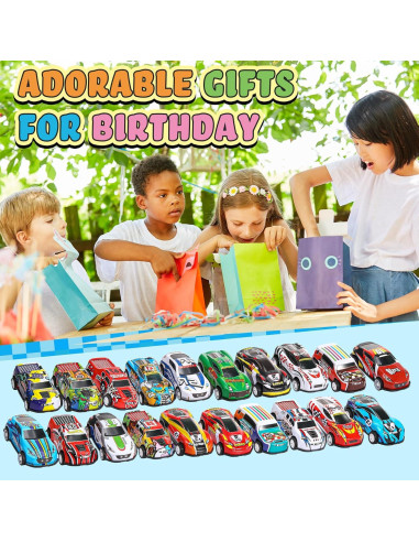 Coches de Juguete Vinsot 60 Piezas Retroceso Coloridos