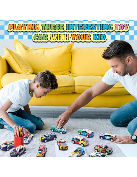 Coches de Juguete Vinsot 60 Piezas Retroceso Coloridos