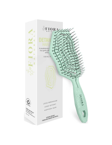 Cepillo Desenredante Ecológico Fiora Naturals - Verde