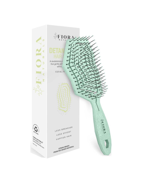 Cepillo Desenredante Ecológico Fiora Naturals - Verde