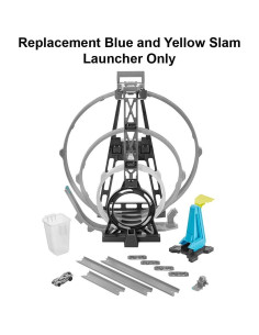 Lanzador Slam Azul y Amarillo de Reemplazo Hot Wheels GLC96 2