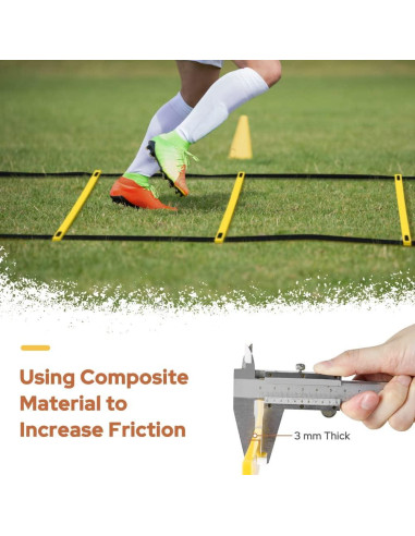 Escalera de Agilidad GHB 12 Peldaños 6.1m con Conos y Paracaídas