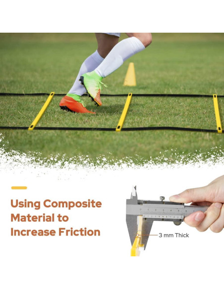 Escalera de Agilidad GHB 12 Peldaños 6.1m con Conos y Paracaídas