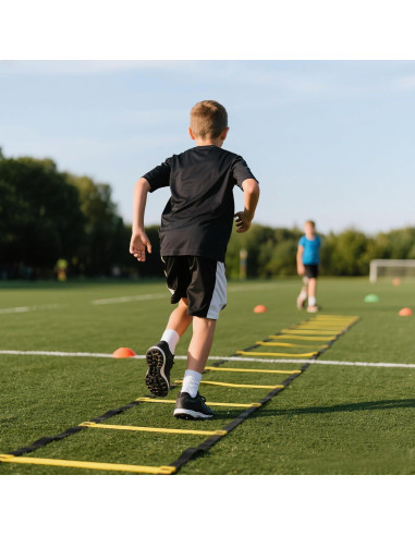 Escalera de Agilidad Ajustable Tubsalah 6m con Bolsa - Entrenamiento Fútbol y Baloncesto