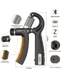 Entrenador de Fuerza de Agarre DEPGI Digital 10-130LB 2