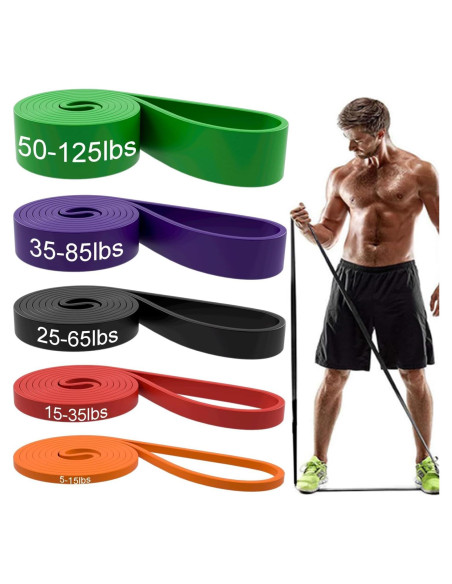 Bandas de Resistencia ROSAPOAR 5 Piezas 2.27-56.7 kg