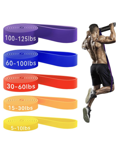 HAPBEAR Conjunto de 5 Bandas de Resistencia para Ejercicio