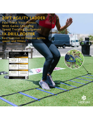 Equipo de Entrenamiento de Velocidad HERUAI con Escalera 6.1m