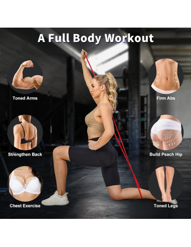 Conjunto de bandas de resistencia YONKFUL 5-90 LBS para entrenamiento