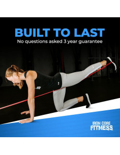 Banda de Resistencia Ligera Iron Core Fitness - Paquete de 5 2